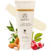 Suntribe Crema da Giorno Minerale 100% Naturale FPS 20 Suntribe - Filtro UV Minerale (Ossido de Zinco) - Biologica & Vegana - Con Mandorla e Jojoba - Pelle Normale/Sensibile/Secca (40 ml)