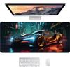 JJ PRIME - Tappetino da scrivania per auto sportiva Tappetino per mouse grande Tappetino da gioco | Tappetino per computer per scrivania, tappetino per mouse per auto | Tappetino per mouse da gioco Su
