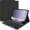 KTOITION Custodia con Tastiera per Samsung Galaxy Tab A9+ 11 Pollici 2023 - Tastiera Bluetooth Rimovibile Layout Italiano QWERTY, Copertura PU Antimacchia con Supporto S Pen- Modelli SM-X210/X216/X218 (Nero)