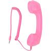 Zunate Cornetta del Telefono retrò, Microfono Ricevitore per Telefono Cellulare da 3,5 Mm con Controllo del Volume, Microfono con Cavo a Spirale da 9 Piedi per Smartphone (Rosa)