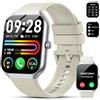 Motast Smartwatch Uomo Donna, 1.96 Orologio Smartwatch con Effettua/Risposta Chiamate, 112+ Sportive Smart Watch con Contapassi, Sonno/Cardiofrequenzimetro, IP68 Fitness Tracker per iOS Android, Bianco