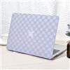 Vozehui Compatibile con MacBook Air 13 Custodia2022 2021 2020 2019 2018 Release A1932 A2179 M1 A2337 Touch ID, Elegante Custodia Rigida in Plastica in Pelle Cover per Tastiera Trasparente, Griglia in