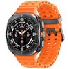 Samsung Galaxy Watch Ultra - 47 mm - titanio - smartwatch con cinturino marino - caucci? - arancione - misura cinturino: S/M/L - display 3,8 cm (1,5)