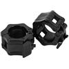 DONATIF Ferma Dischi per Bilanciere 28 mm, Fermadischi a Collare Safe Lock per Dischi Palestra Coppia di Blocca Dischi 28 mm, Ferma Pesi per Bilanciere in Acciaio (Acciaio, 25 mm)