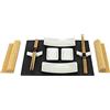 Mazali Set Sushi con Vassoio in Ardesia Atopoir Noir (11 pezzi) Oriente per 2 Persone