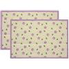 THUN, Set 2 Tovagliette in 100% Cotone, Decorate con Motivi Floreali, Linea Florianne, Idea Regalo, 45x30 cm