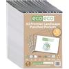 eco-eco Eco014x20 - Fogli di protezione trasparenti in poliestere, formato A3, 100% riciclati, 100% riciclate, multi perforazione, 90 micron (confezione da 200), eco014 x 20