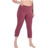 Ulla Popken Caprihose, 7/8-länge, Elastikbund, bis Gr. 66/68 Pantaloni Capri, Marrone, 36W x 32L Donna