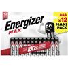 Energizer Max Micro (AAA) Batteria alcalina manganese 1.5V 12pcs