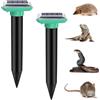 RosyFate Repellente Ultrasuoni per Topi, RosyFate 2 Pezzi Dissuasori per Talpe, Ultrasuoni per Topi da Esterno, Ip66 Impermeabile, Dissuasori per Topi, Anti Talpe da Giardino Ultrasuoni