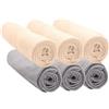 Easy Dort Set di 6 coprimaterasso per pannolini in cotone biologico, 50 x 70/80 cm, colore: Grigio nocciola