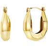 Breil, Collezione Hypnotic, Orecchini Donna in Acciaio Lucido con Forma Esagonale Sfaccettata, Pratica Chiusura, Idea Regalo Donna
