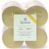 Spaas 8 x 8 Tealight Maxi alla Citronella Asian Garden, 10 Ore, Colore Verde Pistacchio