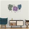 Wallity Hanah Home Elegante accessorio decorativo da parete in metallo, 70 x 50 cm, durevole, 1,20 mm, in metallo e legno da 3 mm, perfetto per la decorazione moderna della casa e per la parete unica