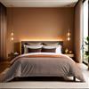 Nuit Des Rêves Beige Ranforce, copertura per trapunta singola, 135 x 200 cm, 100% cotone, 145 thread Count, chiusura a bottoni, lavabile in lavatrice a 30 °C, morbido e durevole, per letto doppio