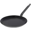 De Buyer Acciaio Extra Resistente Padella Crepes Blue Steel, diam 24 cm, 5303.24, Cristal, Nero