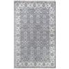 HAMID - Tappeto moderno in lana Ushak, tappeto da salotto per camera da letto, soggiorno, soggiorno, Grigio (230 x 160 cm)