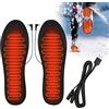 Flintronic Solette Riscaldate, Solette Termiche, Scaldapiedi Elettrico USB, Solette Riscaldabili, Soletta Scaldapiedi Impermeabile Riscaldata, Può Essere Tagliato, 1 Paia (41-46)