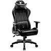DIABLO Sedia Gaming Ergonomica X-One 2.0 | Poltrona Gaming con Braccioli Regolabili, Supporto Lombare, Funzione di Inclinazione | Sedia Gamer, Gaming Chair 136 kg | Normal (L) | Nero