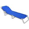 Tomaino - Lettino prendisole pieghevole facile da trasportare con comode maniglie, Brandina per giardino, mare, campeggio, spiaggia, sedia sdraio pieghevole da spiaggia(Blu)