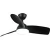 M mimotec - Ventilatore da soffitto Led Black Face 59W, telecomando, motore DC 35W+luce LED 24W, 6 velocità, silenzioso, 3 pale in legno naturale, 108 cm, funzione estate-inverno, timer