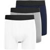 ONLY & SONS ONSFITZ Bamboo Trunk Logo 3PCK Noos Boxer a Pantaloncino, White/Pack:1X White + 1X LGM + 1X Navy Blazer, M (Pacco da 3) Uomo