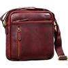 STILORD 'Hawk' Borsello Pelle Morbida Uomo Borsa Tracolla Piccola Vintage Borsetta Messenger Cross Body Bag per Tablet 9,7 pollici, Colore:rosso