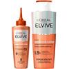 L'OREAL PARIS L'Oréal Paris Routine Anticaduta Elvive Growth Booster Siero Cute Senza Risciacquo da 102ml + Shampoo da 200ml per Capelli Fragili con Niacinamide Aminexil-R Estratto di Radice di Zenzero - Set da 2