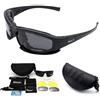 Riloer Occhiali da Sole Sportivi Polarizzati Riloer, Occhiali da Sole da Pesca da Sci da Ciclismo Maschili e Femminili, Occhiali Protettivi Militari X7, Occhiali Tattici Militari con 4 Lenti Intercambiabili