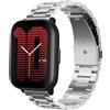 PaceBid 20mm Cinturino Compatibile con Amazfit Active/Amazfit GTR Mini/GTS 4/GTS 4 Mini, Acciaio Inossidabile in Metallo Regolabile Uomini Donne Cinturini di Ricambio per Amazfit Bip 3/3 Pro Argento