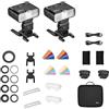 GODOX MF12-K2 Flash Macro per Fotocamera, 2.4G Controllo Wireless Batteria al Litio 3.7V/6.29W Incorporata Compatibile con Canon Nikon Sony