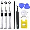 Ewbob ABMRO - Kit di riparazione per cacciavite per iPhone, 1.5 mm, PH000 Phillips, 0.8 mm Star P2 Pentalobo, Y0.6 Tri-Point Y000 Tri-Wing Screworiver per Apple iPhone X/8/8 Plus, 7/7Plus, iPod, iTouch