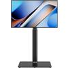 AX WABER Supporto TV a pavimento per TV da 32 a 65 pollici fino a 35 kg con inclinazione, supporto TV su piedistallo con rotazione a 70 gradi, max VESA 400 x 400 mm