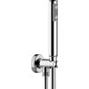 BOSSINI - ZEN kit supporto fisso con presa acqua, duplex e flessibile - C12001/C12002 : Finitura - Nero opaco
