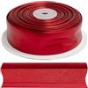 Aerzetix - C77455 - Rotolo di Nastro in sbieco Piegato per Cucire 10 Metri x 30mm - in 5% Lycra e 95% Poliestere - Colore Rosso