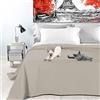 Byour3 - Copriletto in Cotone Misto ORGANICO Matrimoniale Letto Singolo Piazza e Mezza Coperta Pesante Lavabile Teli Arredo Multiuso Copritutto GrandFoulard Copridivano (Zenzero, Singolo)