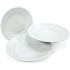 Saturnia Piatto Piano per Frutta in Ceramica Tivoli Colore Bianco Conf 12 Pz. 14816