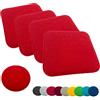 heimtexland ® Confezione da 4 cuscini per sedia in feltro, 35 x 35 cm, rettangolare, colore rosso, modello 631