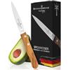 Schwertkrone - Coltello spelucchino con manico in legno d'ulivo, per verdure