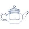 YoiYee Mini teiera in vetro borosilicato trasparente, resistente al calore, con infusore e colino, per preparare tè sfuso, 250 ml, adatta al microonde e al piano cottura, C103