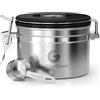 Coffee Gator - Barattolo porta caffè, misura media, mantiene il caffè aromatico più a lungo, cucchiaino in acciaio INOX incluso, di prima qualità small Stainless Steel