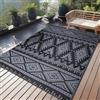 Homaxy Tappeto per esterni resistente alle intemperie, in plastica di paglia pieghevole, lavabile, resistente ai raggi UV, reversibile, per balcone, giardino, terrazza, camping, picnic (120 x 180 cm
