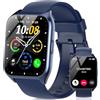 DUSONLAP Smartwatch Uomo Donna con Chiamate, 1.85" HD Orologio Smartwatch 110+ Sportive Smart Watch con Contapassi/Cardiofrequenzimetro/Cronometro, Impermeabil IP68 Fitness Tracker, Blu