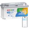 Redodo Batteria Litio 12V 100Ah H190,Smart Bluetooth Batterie Lifepo4 con 100A BMS,1280Wh,con Altezza di 188mm,Protezione dalle Basse Temperature,per Camper,RV,Roulotte