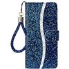 YKTO Cover per Samsung Galaxy A32 5G Custodia Pelle PU Flip Wallet Caso Portafoglio Carte Porta Supporto Chiusura Magnetica Protezione Silicone Case Libretto Copertura per Samsung Galaxy A32 5G,Blu