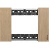 BTicino Placca 3 Moduli Bticino Living Now Finitura Rovere (Vero Legno) - KA4803LM