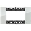 BTicino Placca 4 Moduli BTicino Living Now - Sky - Plastica Bimaterica - KA4804DA - Design Moderna e Resistente