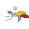 Vinco VENTILATORE DA SOFFITTO VINCO 70928 6 PALE 3 VELOCITA\' 1 LUCE COMANDO CATENA