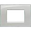 BTicino Placca Living Light 3 Posti Grigio Ghiaccio - BTicino LNA4803KG, Design Moderno e Resistente