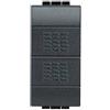 BTicino Interruttore Doppio Pulsante 1P NO - L4036 BTicino, 10A, 250 Vac, Design Elegante Antracite